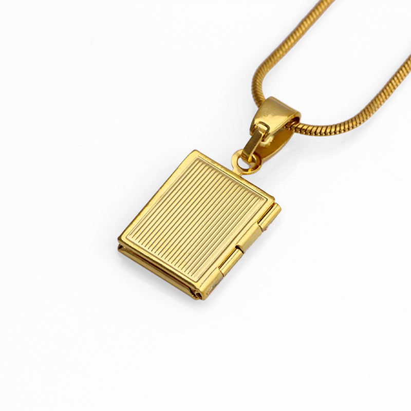 Cross Photo Box Necklace