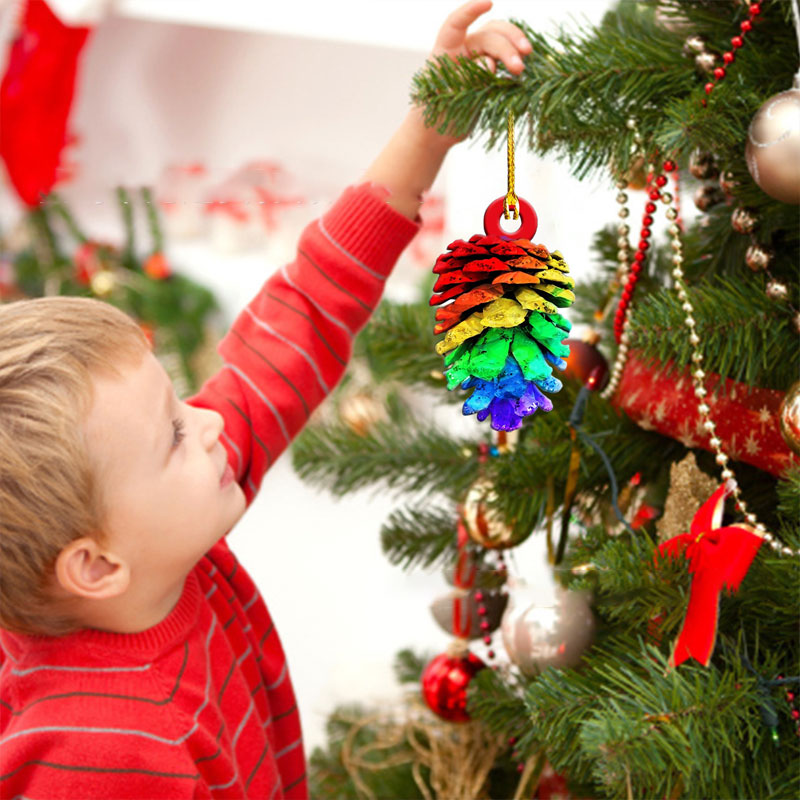 Rainbow Christmas Pendant Ornament