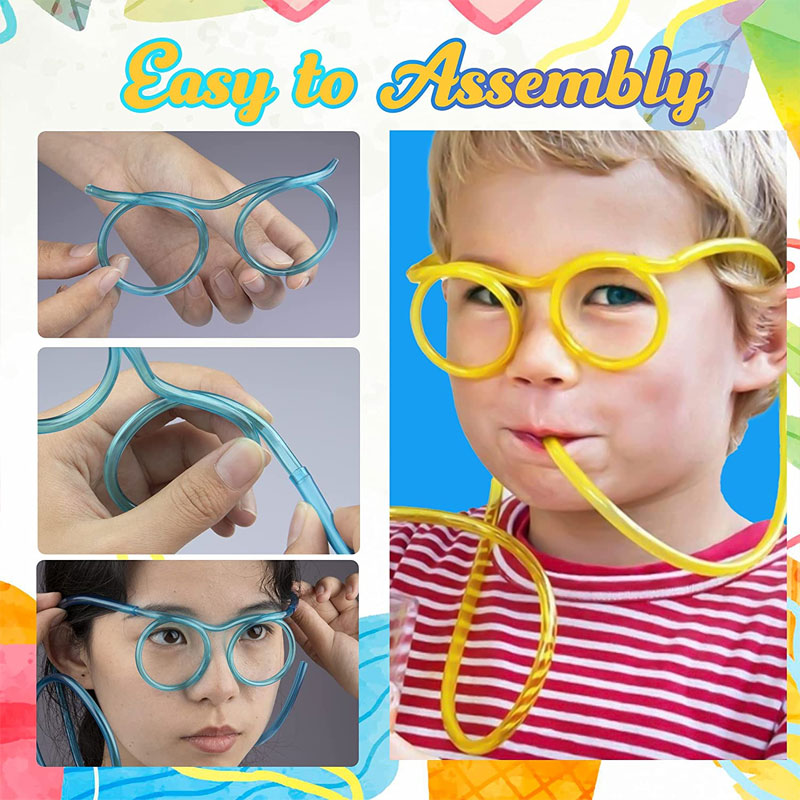 Fun and Funny Children's Glasses Straw