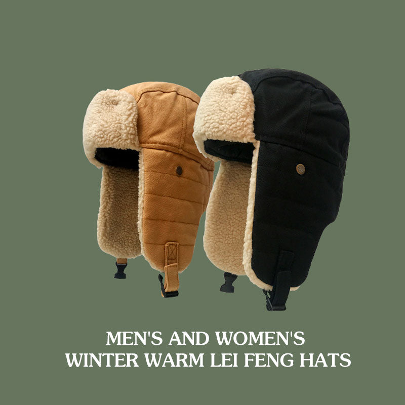 Warm Fleece Hat With Earflaps