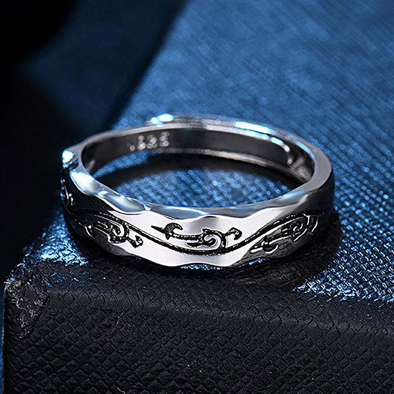 Folbom-Retro Thai Silver Trendy Men's Personalized Ring