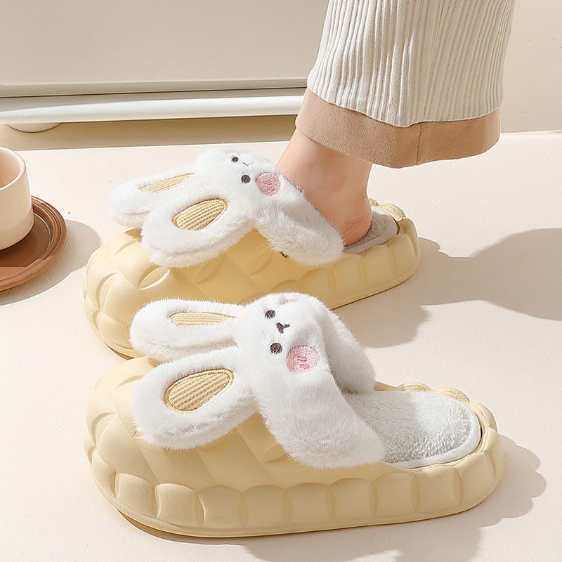 Cute Waterproof Removable Cotton Slippers