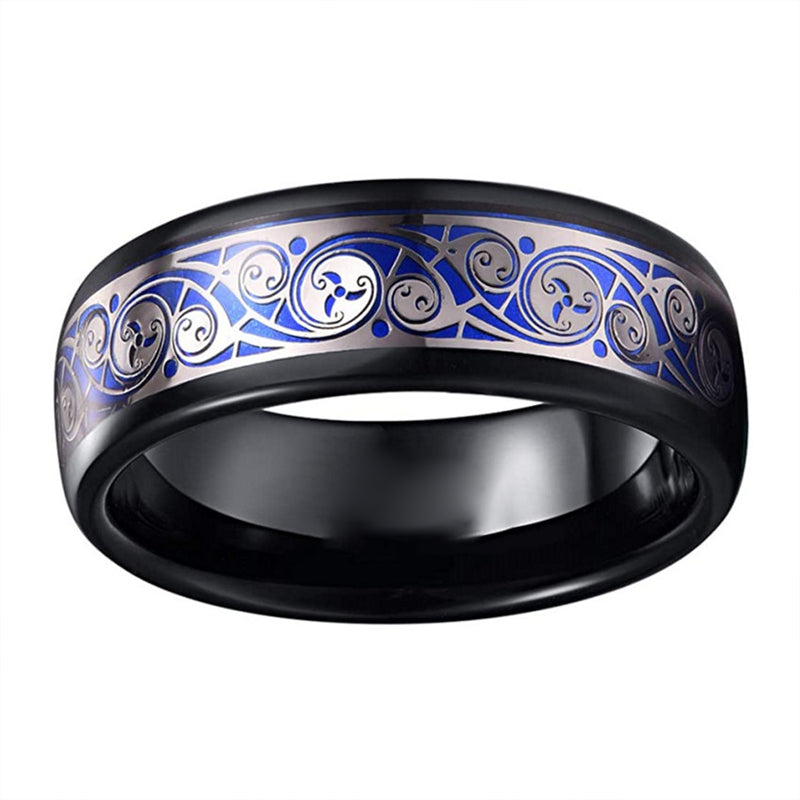 Folbom - Black Inlaid Blue Base Ring