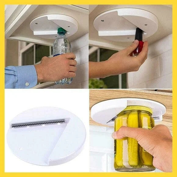 Jar Opener Multi-function Cap Opener Under Cabinet