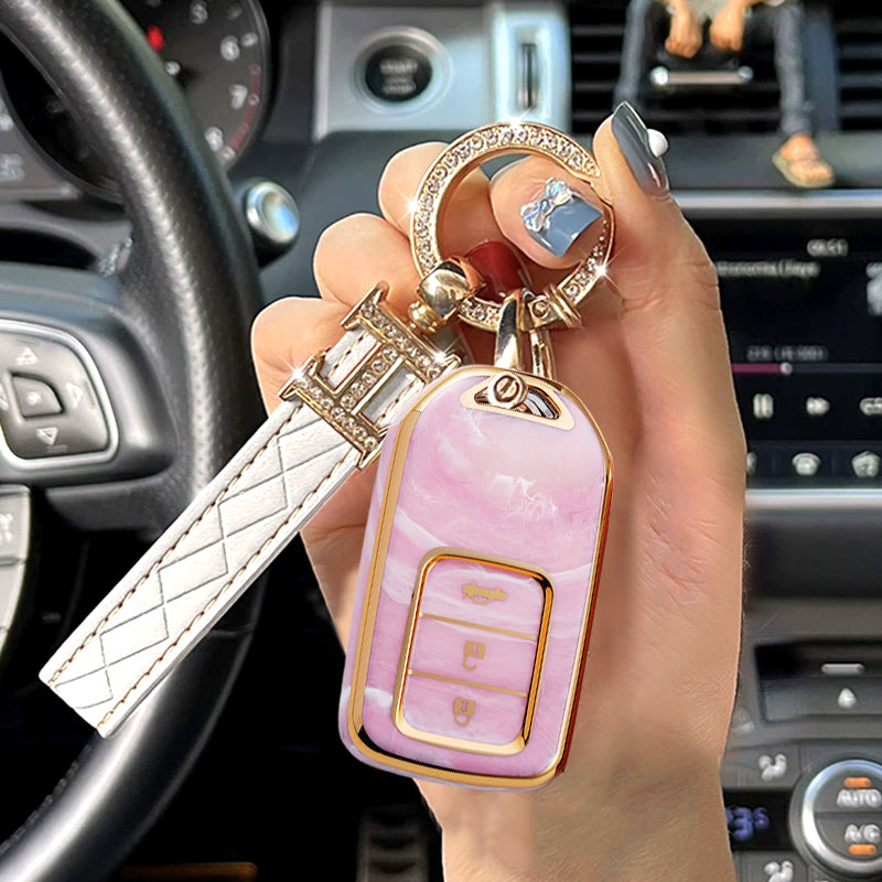 For Ford-Car Rhinestone Keychain Key Case