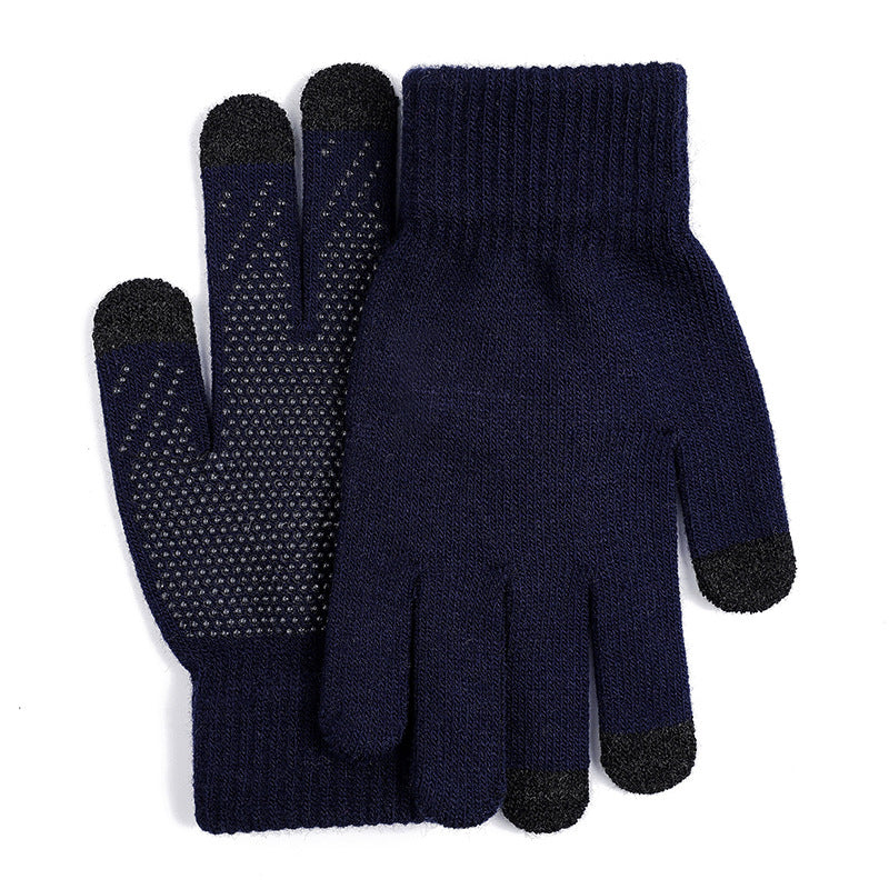 Cycling non-slip knitted gloves