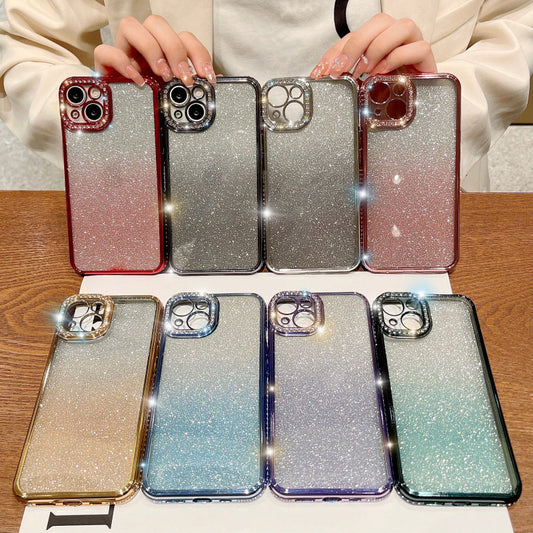 Gradient Glitter Transparent Phone Case