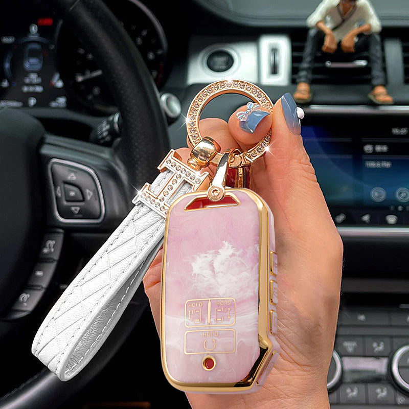 For Kia-Car Rhinestone Keychain Key Case