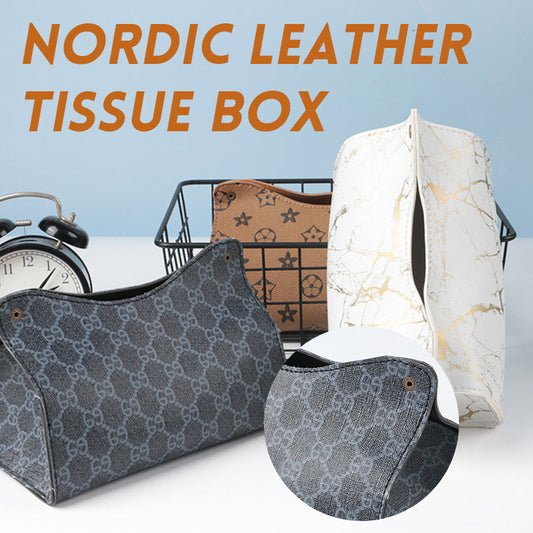 Nordic Leather Tissue Box