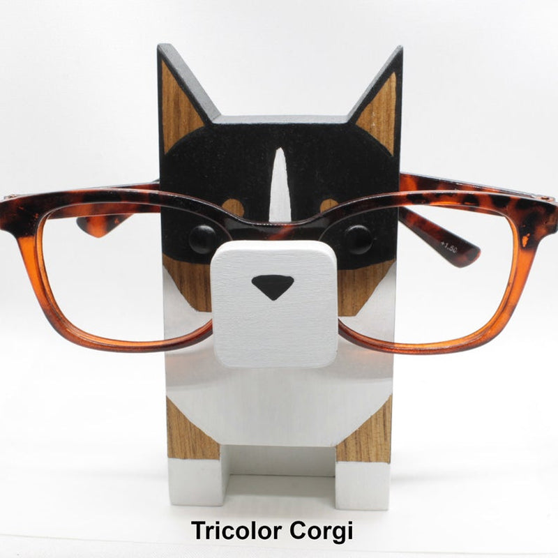 Handmade Corgi Dog Eyeglasses Stand