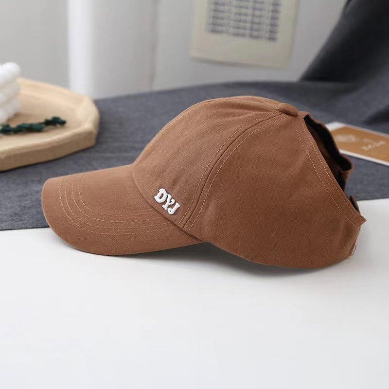 Tie-in Ponytail Baseball Cap