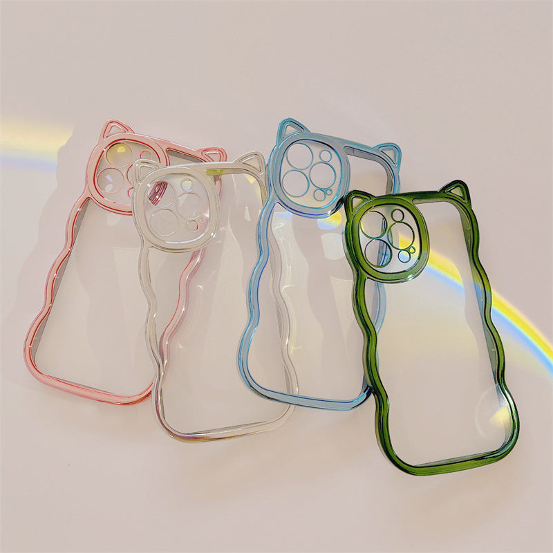 Electroplating Cat Ears Mobile Phone Case