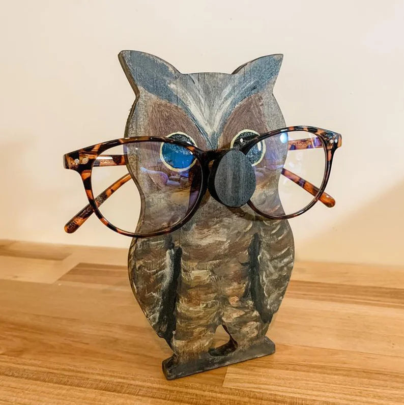 Jack-Handmade Owl Glasses Stand Art Gift