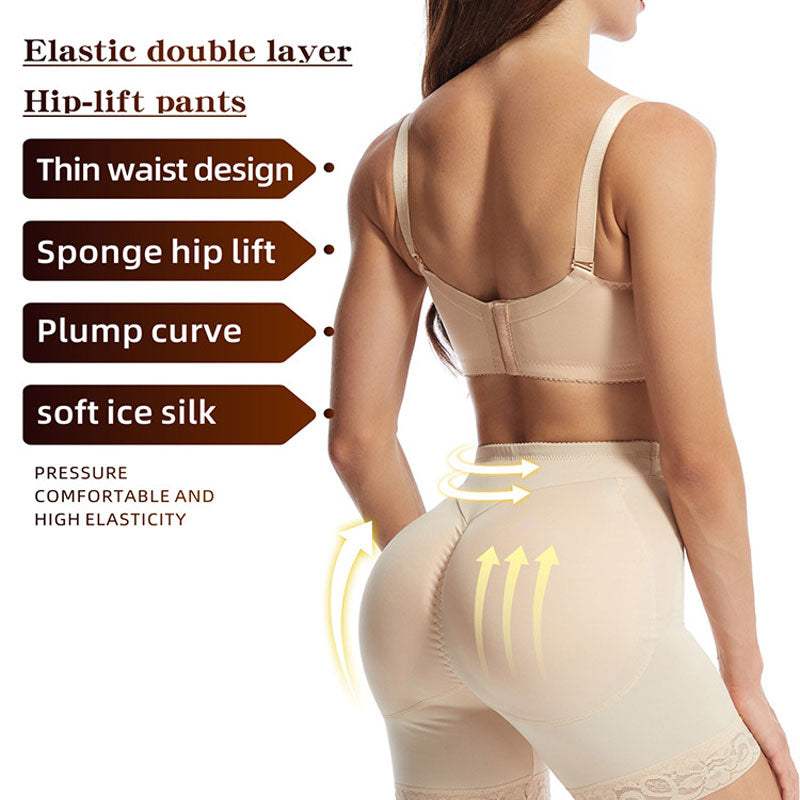 High-Waisted Sponge Pad Hip Lift Pants