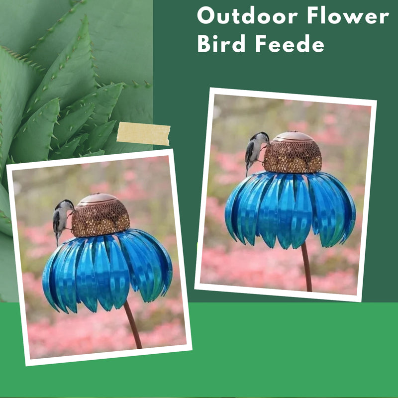 Outdoor Cone Flower Bird Feeder