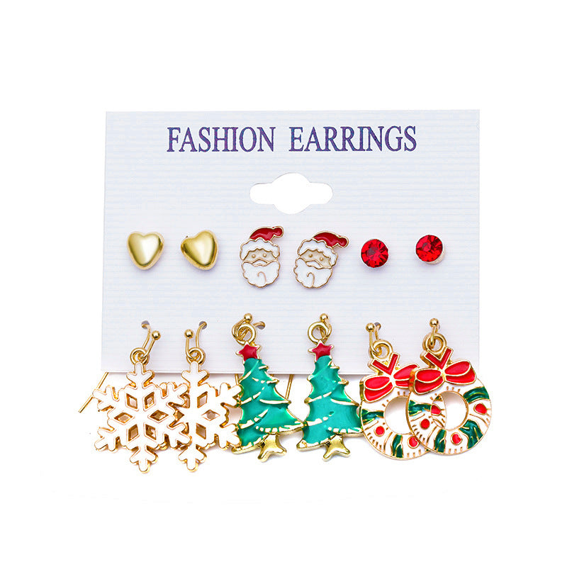 Christmas Stud Earrings Set