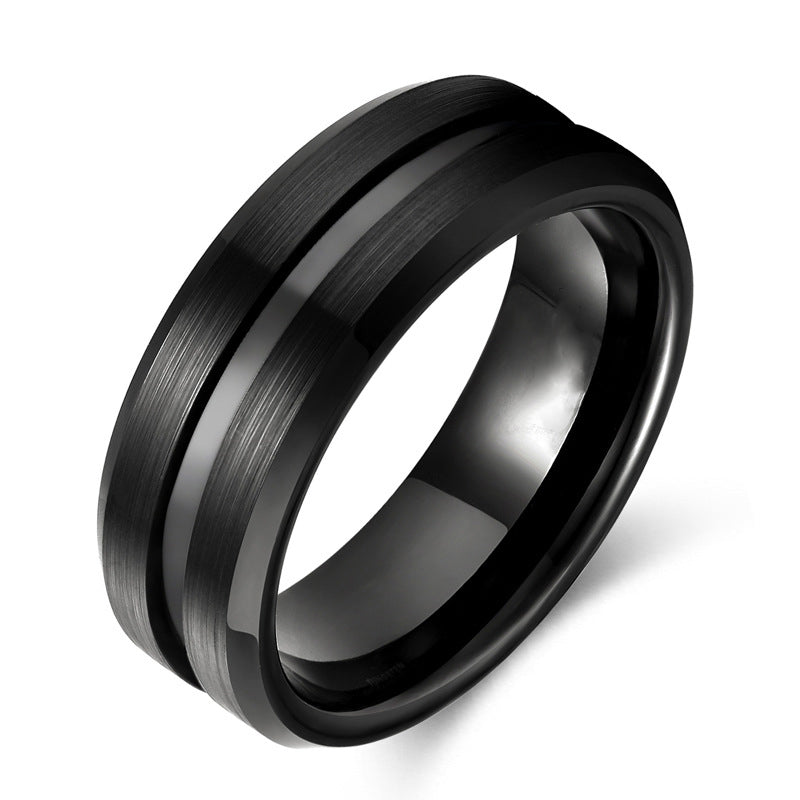 Folbom - Tungsten Steel Black Sand Ring