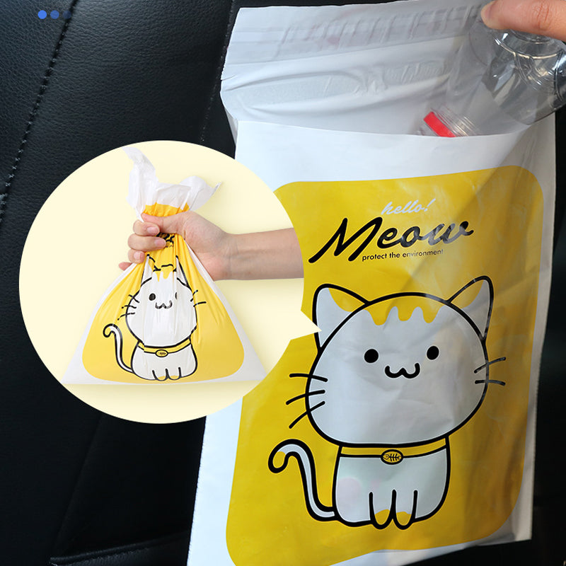 Cute Cartoon Hanging Disposable Storage Bag In The Car