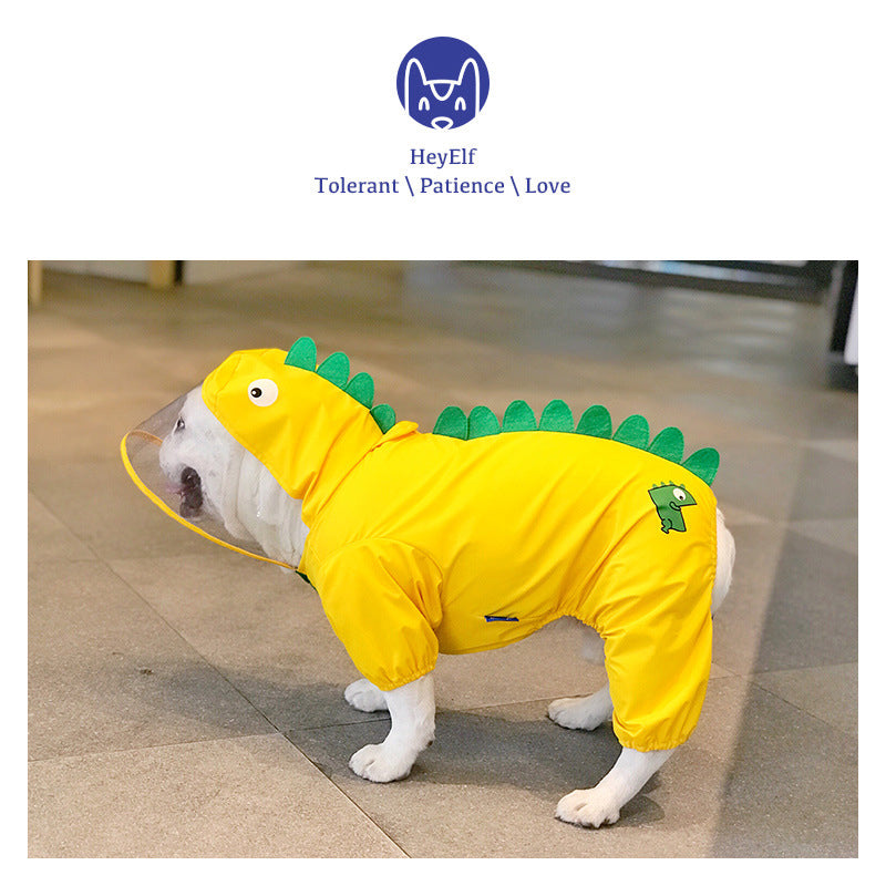 Pet Dog Rainproof Dinosaur Boxer Coat