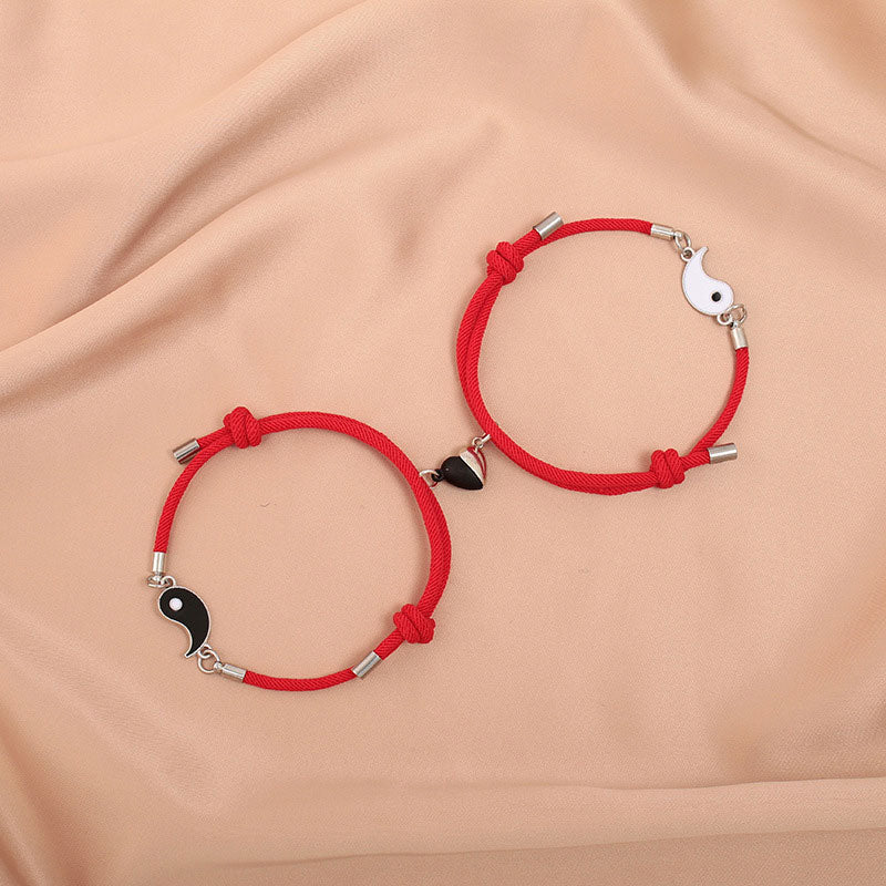 His and Hers Yin Yang Bracelet（2 Pcs）