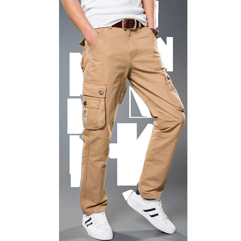 Winter Thickened Multi-Bag Pants