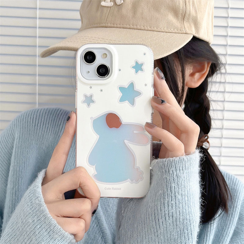 Laser Colorful Rabbit Phone Case