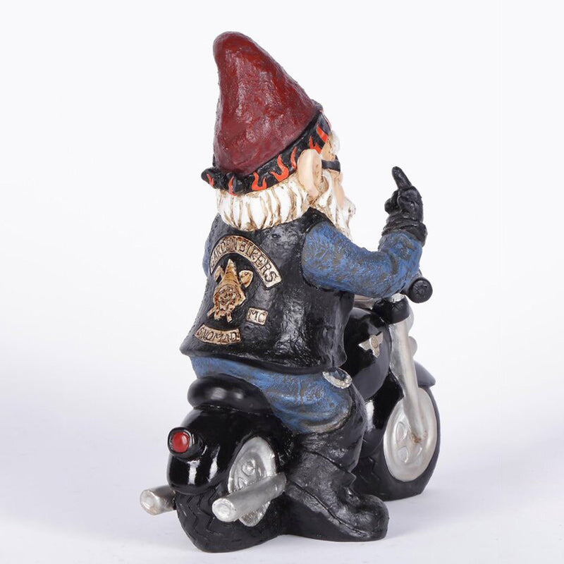 Gnome Dwarf Motorcycle Statue