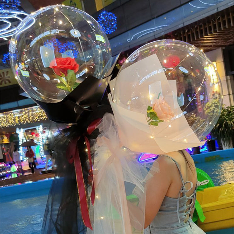 LED Luminous Balloon Rose Bouquet