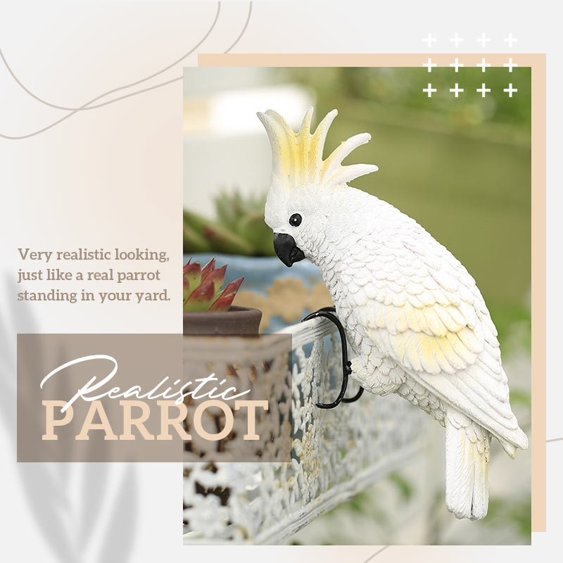 Garden Resin Parrot White Phoenix Pendant Decoration