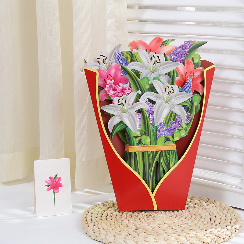 💐Pop Up Flower Bouquet Greeting Card