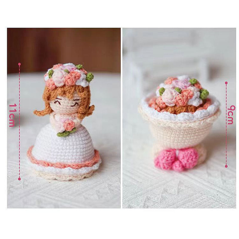 Hand-woven Diy Dress-up Bride Doll