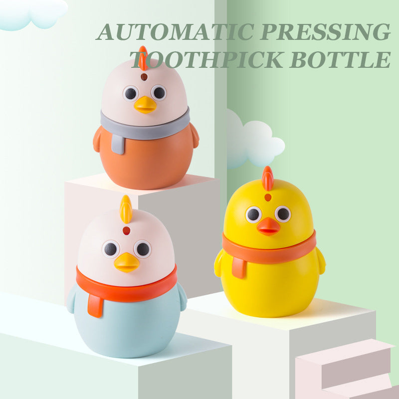 Household Automatic Pressing Toothpick Bottle