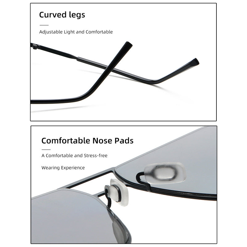 Polarized Metal Double Bar Sunglasses