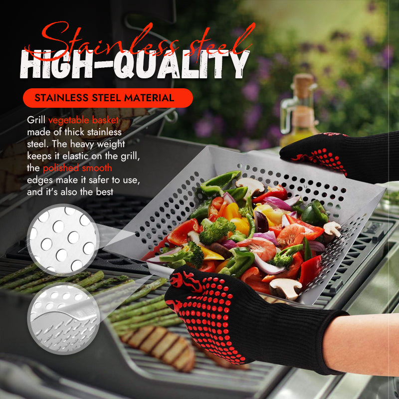 Stainless Steel Vegetable Grilling Basket