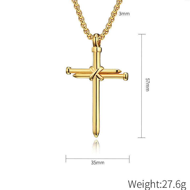 Nail Cross Necklace