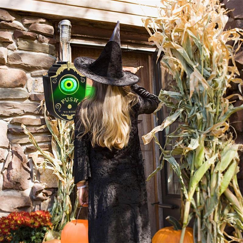 Halloween One-eyed Lightup Eyeball Door Bell Decoration