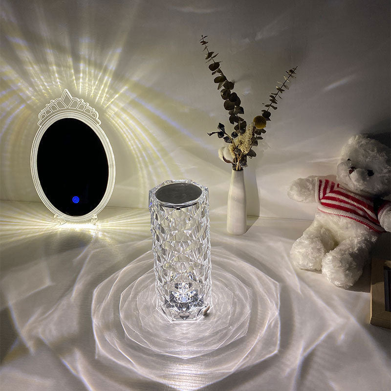 Crystal Rose Changing Led Lamp