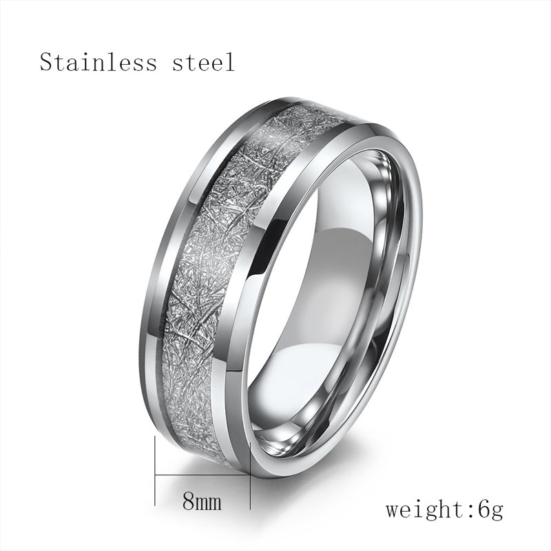 Folbom - Rime Pattern Stainless Steel Ring