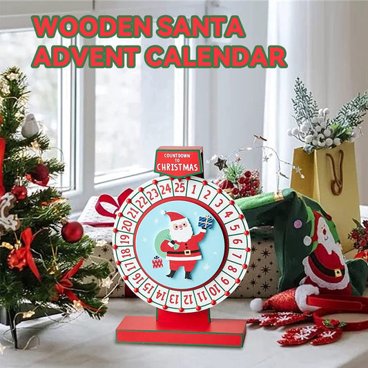 Wooden Santa Advent Calendar