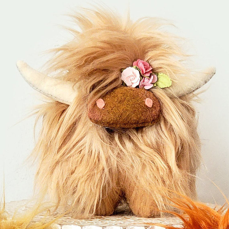 Long Haired Cow Toy Doll Decoration