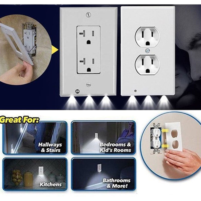 Snappower Guidelight, Outlet Cover Plate With Led Night Lights