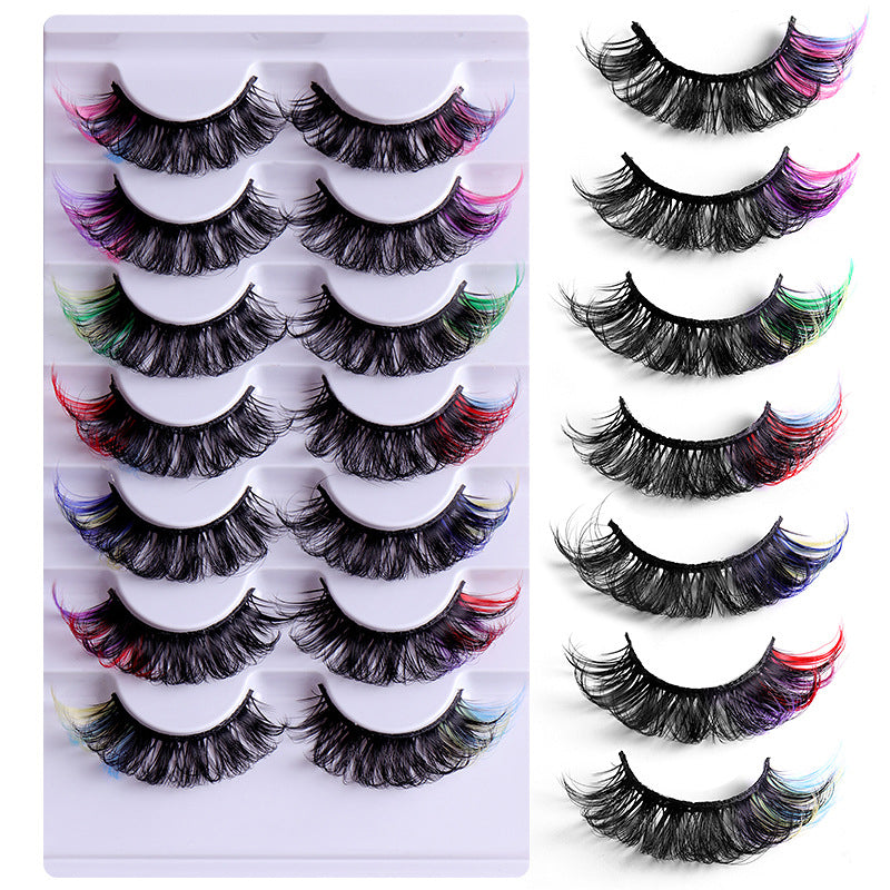 Colorful Thick Curling Eye Tail False Eyelashes