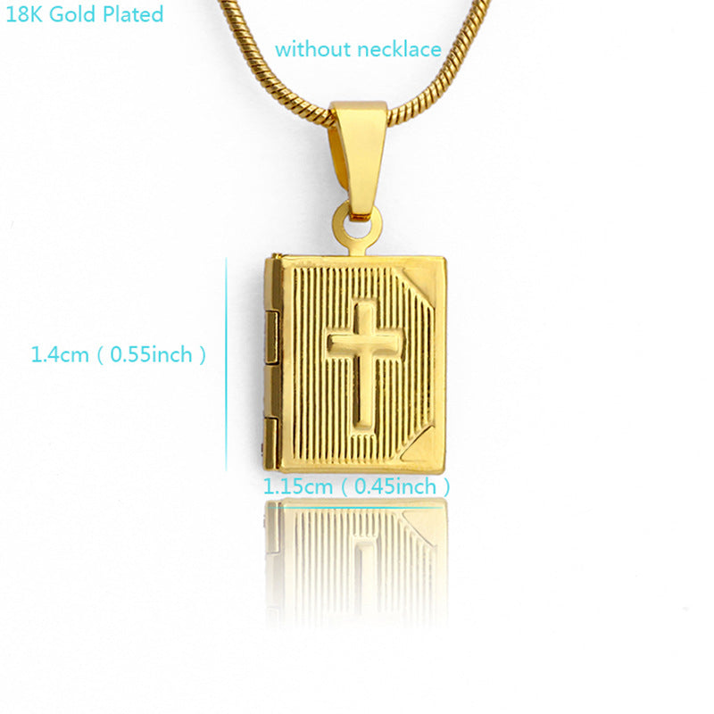 Cross Photo Box Necklace