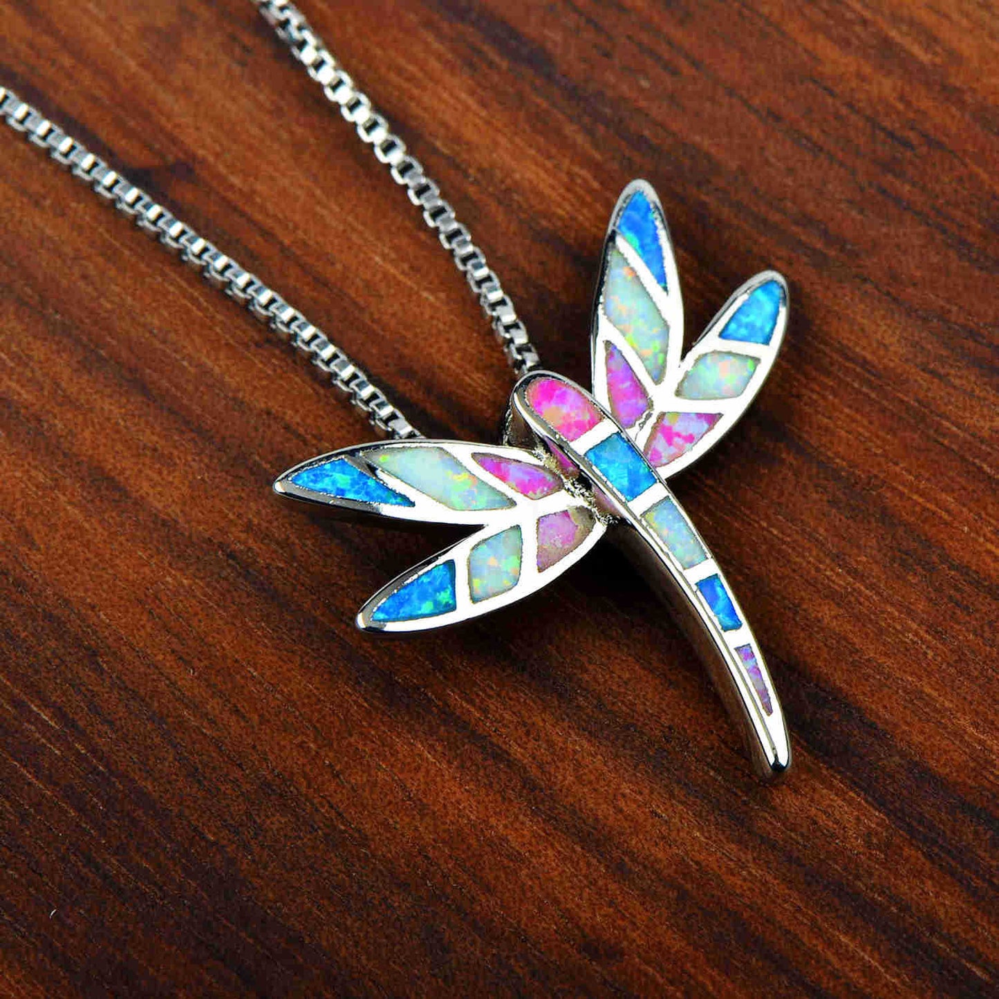 Colored Dragonfly Necklace