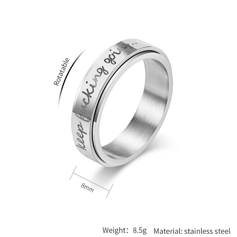 Rotatable Titanium Steel Ring