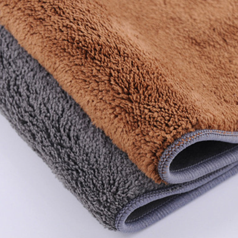 Suede Coral Velvet Double-Sided Car Towel, Super Absorbent Car Drying Towels