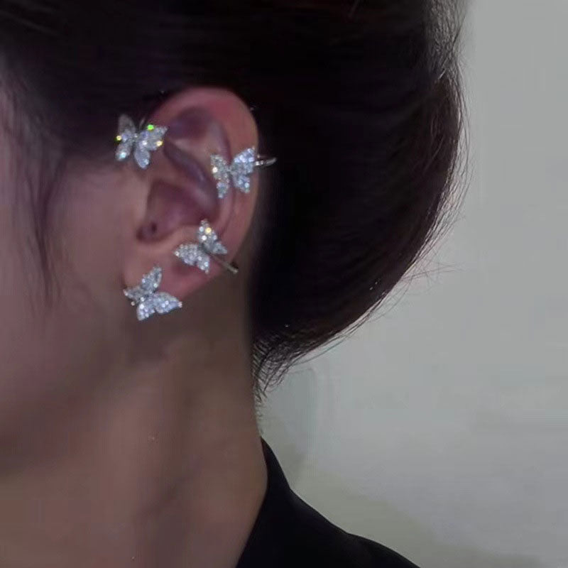 Bling Diamond And Zirconia Earrings Without Holes