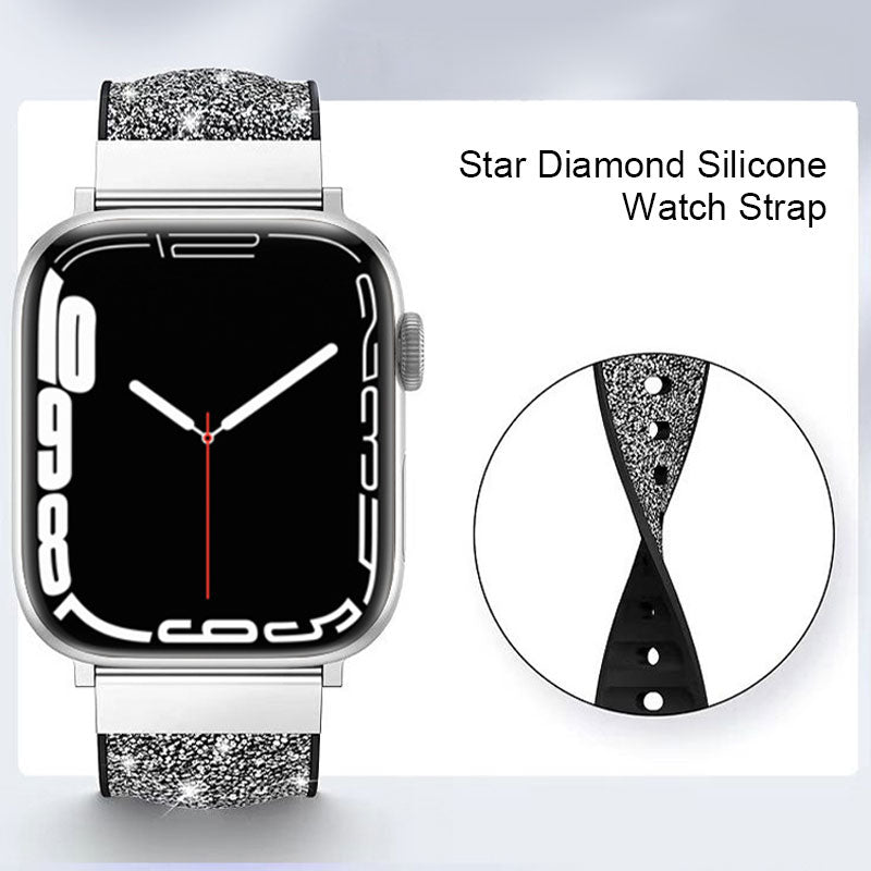 Star Diamond Silicone Watch Strap