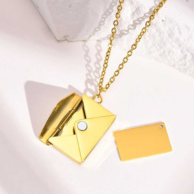 Envelope Necklace with Secret Message