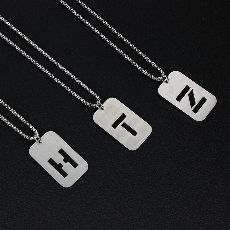 Folbom- 24 Cutout Letter Necklaces